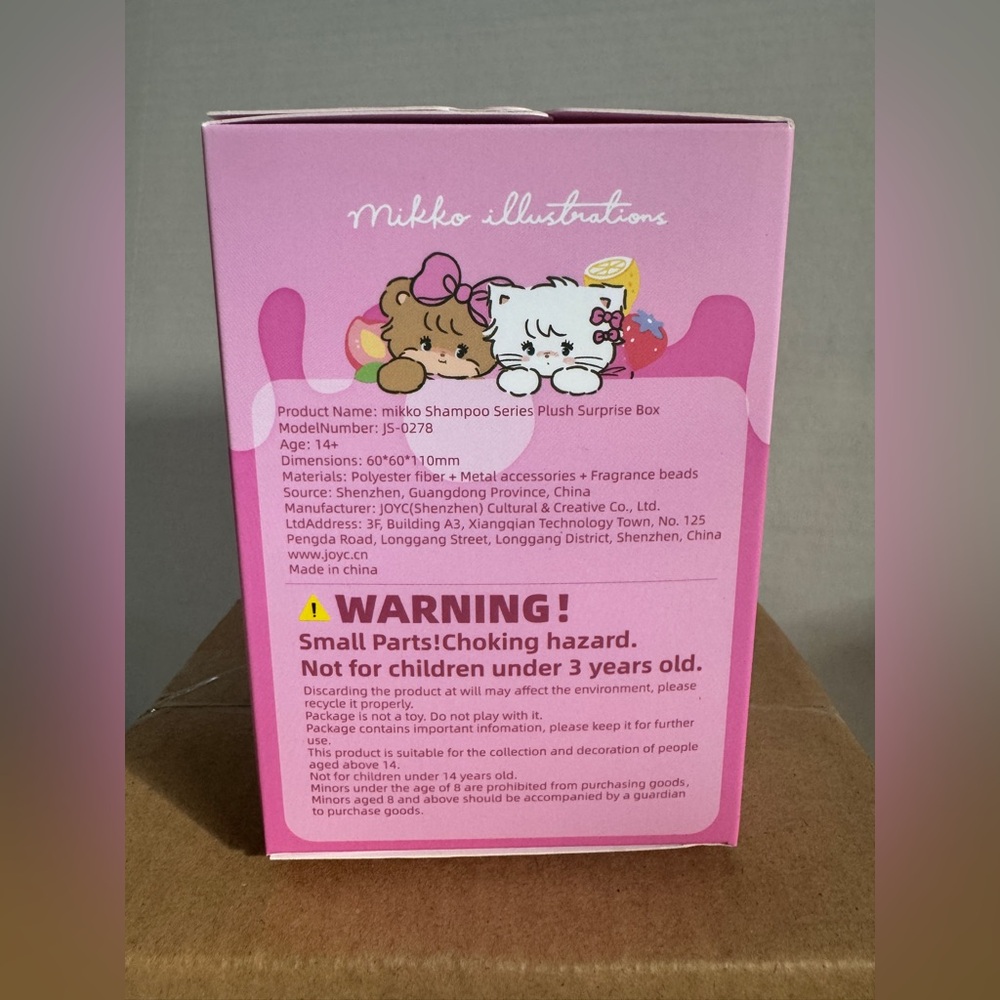 Joy.c Mikko Shampoo Illustrations Series Plush Surprise Box - SEALED - Picture 3 of 6